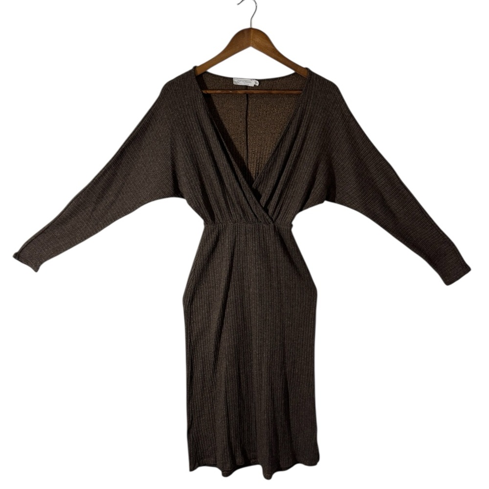 All in Favor Brown Long Sleeve Dress